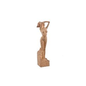 Statue - polyresin, grey, female form, sculptural, modern decor, L – Aleah | PTMD