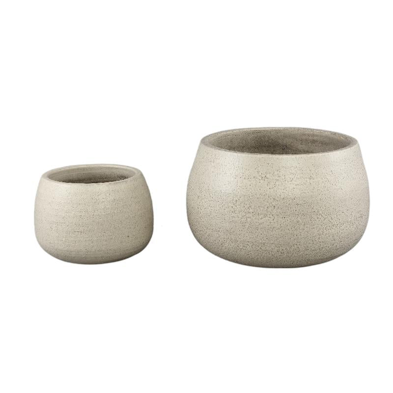 Pot – Ceramic Material, Glazed Surface, White Surface – Coraline | PTMD