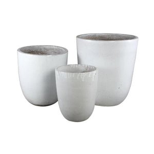 Pot - Ceramic Material, Glazed Surface, White Surface - Coraline | PTMD