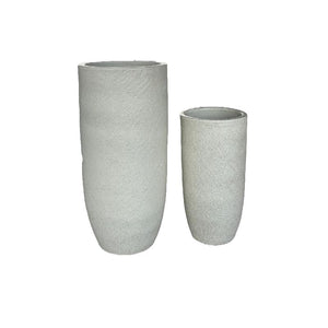 Pot – Ceramic Material, Round Shape, White Surface – Dezzel | PTMD