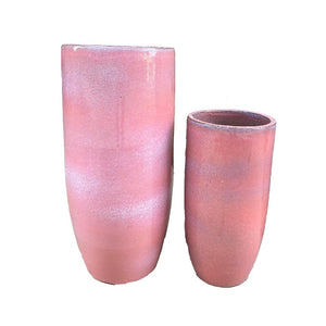 Pot – Ceramic Material, Round Shape, Pink Surface – Dezzel | PTMD