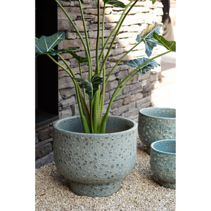 Pot – Ceramic Material, Glazed Surface, Blue Surface – Sanish | PTMD