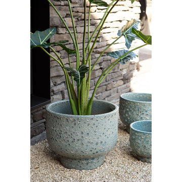 Pot – Ceramic Material, Glazed Surface, Blue Surface – Sanish | PTMD