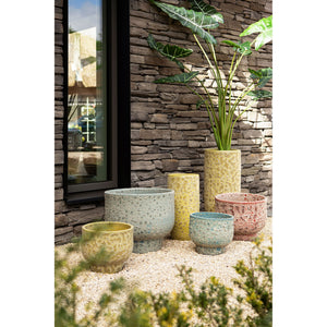 Pot – Ceramic Material, Glazed Surface, Blue Surface – Sanish | PTMD