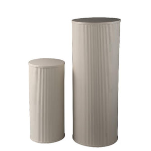 Column - Steel, ribbed surface, white, semi-handmade – Midda | PTMD
