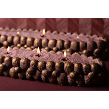 Candle Balls made of high-quality wax in warm grey, 500g – Pearl | PTMD