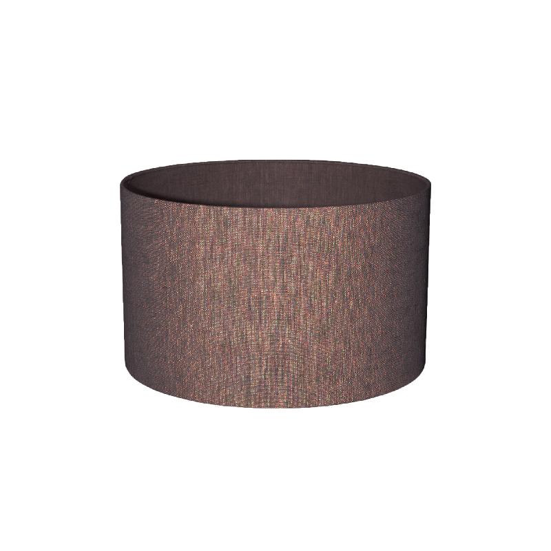 Cotton-linen lampshade with a brown hue and a low, round shape – Rivvo | PTMD