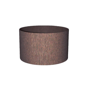 Cotton-linen lampshade with a brown hue and a low, round shape – Rivvo | PTMD
