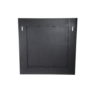 Spiegel – Holzfurnier, Quadratische Form, Goldrand Design, Schwarz, XL  – Tiess | PTMD