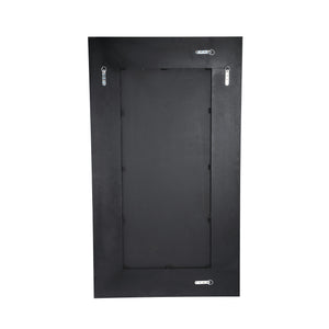 Spiegel – Holzfurnier, Rechteckige Form, Goldrand Design, Schwarz XL – Tiess | PTMD