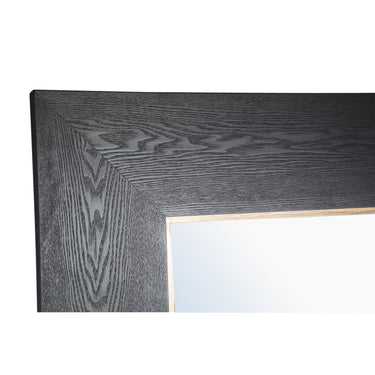 Spiegel – Holzfurnier, Rechteckige Form, Goldrand Design, Schwarz XL – Tiess | PTMD