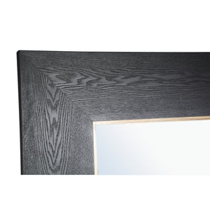 Spiegel – Holzfurnier, Rechteckige Form, Goldrand Design, Schwarz XL – Tiess | PTMD