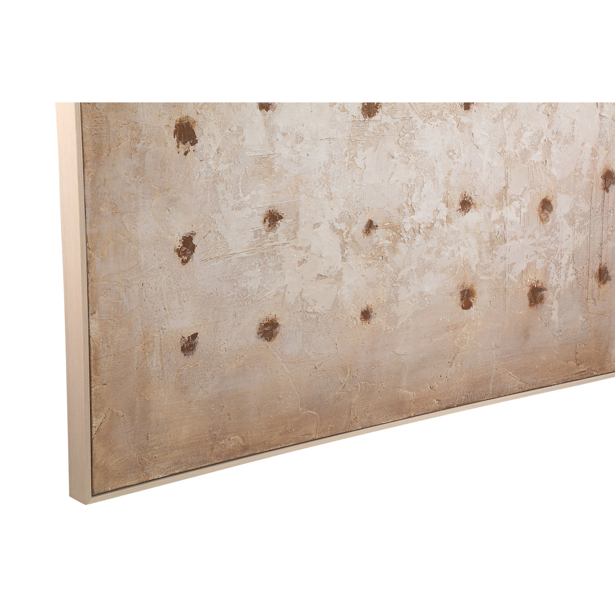 Wandbild – Muster Design, Rechteckige Form, Leinwand Material, Creme – Porty | PTMD