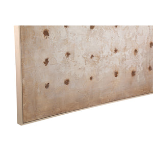 Wandbild – Muster Design, Rechteckige Form, Leinwand Material, Creme – Porty | PTMD