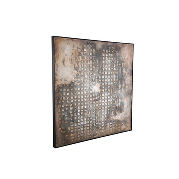 Wall mural – Square Design, Textured Pattern, Dark Brown Hue – Pathe | PTMD