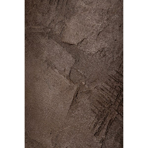 Wandpaneel aus Polyester-Canvas mit MDF-Rahmen, runder Form und rauer Struktur, Braun-Finish, L – Kemp | PTMD
