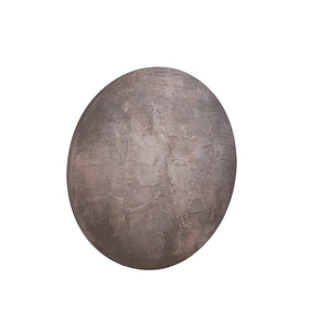 Wall panel made of polyester canvas with MDF frame, round shape and rough texture, brown finish, S – Kemp | PTMD