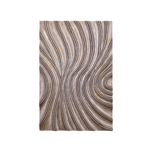 Wandpaneel aus MDF in Dunkelbraun mit glänzendem Finish, Wellenstruktur, rechteckiger Form, S – Reddie | PTMD