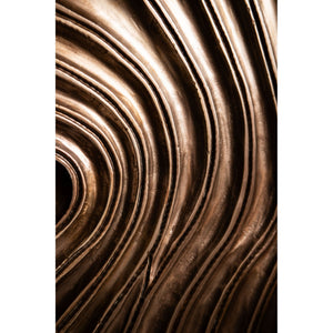 MDF wall panel in dark brown with a glossy finish, wave texture, rectangular shape, L – Reddie | PTMD