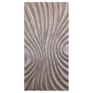 MDF wall panel in dark brown with a glossy finish, wave texture, rectangular shape, L – Reddie | PTMD