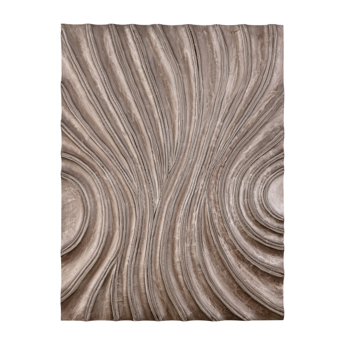 Wall panel made of MDF in dark brown with a glossy finish, wave structure, rectangular shape, M – Reddie | PTMD