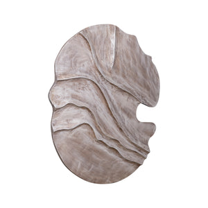 MDF Wall Panel in Brown with Wave Structure, Handcrafted Finish, S – Samraj | PTMD