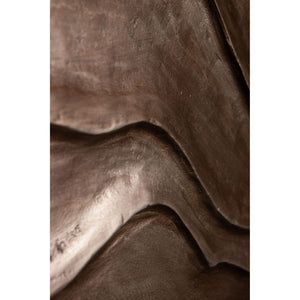 MDF Wall Panel in Brown with Wave Structure, Handcrafted Finish, S – Samraj | PTMD
