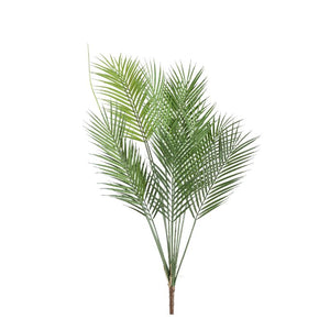 Artificial Plant - Dark Green Palm Leaf Bush, Plastic, Iron Metal, S | PTMD
