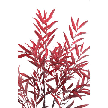 kunstpflanze – Grüner Myrica-Gagel-Blattzweig aus PE-Kunststoff, M | PTMD