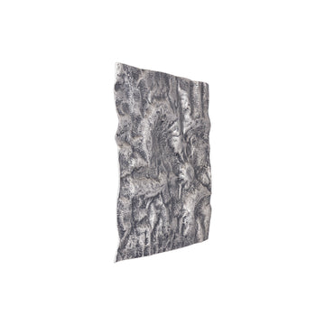 Wandpaneel aus gegossenem Aluminium in Gunmetal-Optik mit rauer Oberfläche, quadratischer Form, L – Eogan | PTMD