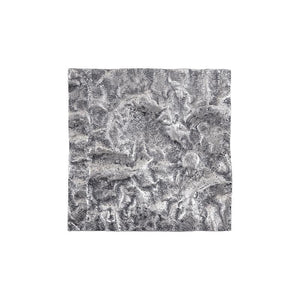 Wandpaneel aus gegossenem Aluminium in Gunmetal-Optik mit rauer Oberfläche, quadratischer Form, L – Eogan | PTMD