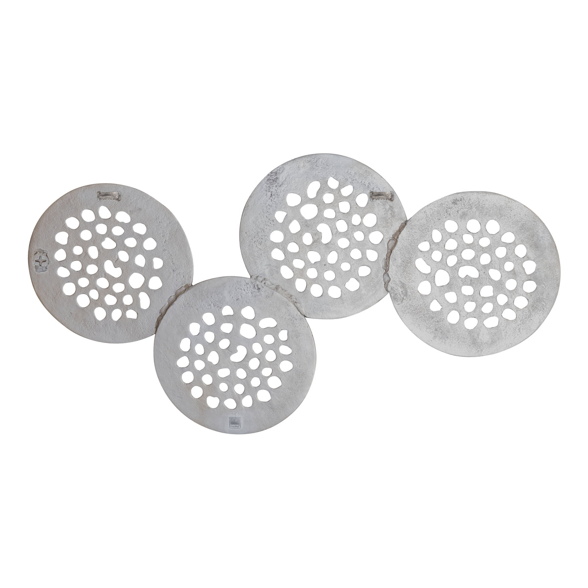 Wandpaneel – Vier Kreisformen Design, Aluminiumguss Metall, Moderne Optik, XL – Geoffe | PTMD