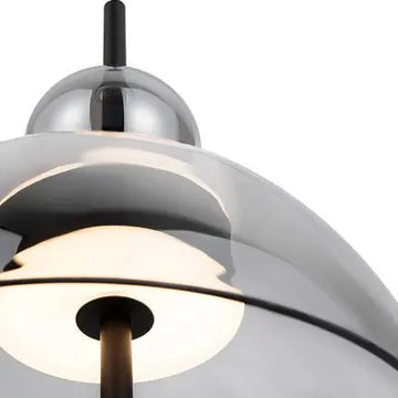 Pendant Lamp Matte Black Metal Frame Smoke Gray Oval Glass LED 12W 3000K – Bangkok | Maytoni