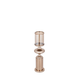 Windlicht – Edelstahl Rahmen, Glas Zylinder, Bronze Farbgebung, S – Rodire | PTMD