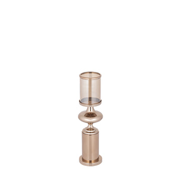 Hurricane Lamp - Stainless Steel Frame, Glass Cylinder, Bronze Finish, S - Rodire | PTMD