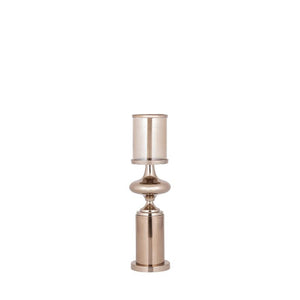 Windlicht – Edelstahl Rahmen, Glas Zylinder, Bronze Farbgebung, S – Rodire | PTMD