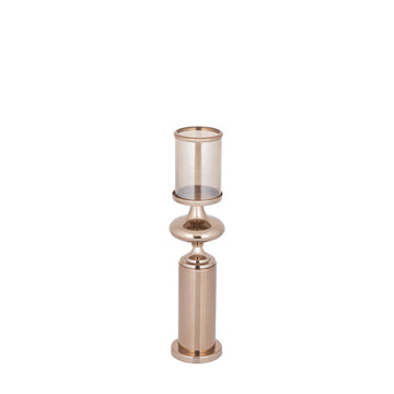 Hurricane Lamp - Stainless Steel Frame, Glass Cylinder, Bronze Finish, M - Rodire | PTMD