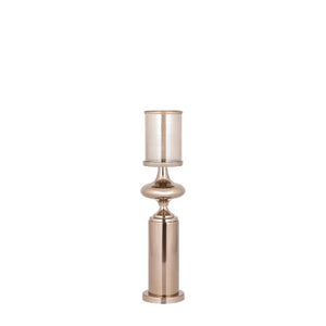 Windlicht – Edelstahl Rahmen, Glas Zylinder, Bronze Farbgebung, M – Rodire | PTMD