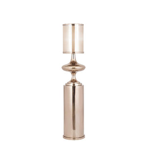 Floor Lantern – Stainless Steel Frame, Glass Cylinder, Bronze Finish, S – Rodire | PTMD