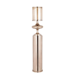 Floor lantern – Stainless Steel Frame, Glass Cylinder, Bronze Finish, L – Rodire | PTMD