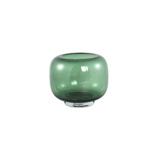 Vase – Glass Material, Round Design, Green Hue, S – Mexx | PTMD