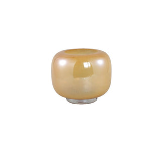 Vase – Glass Material, Round Design, Camel Color, S – Mexx | PTMD