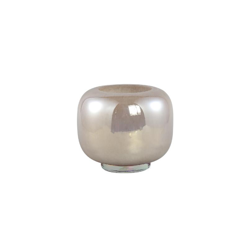 Vase – Glass Material, Round Design, Brown Shade, S – Mexx | PTMD