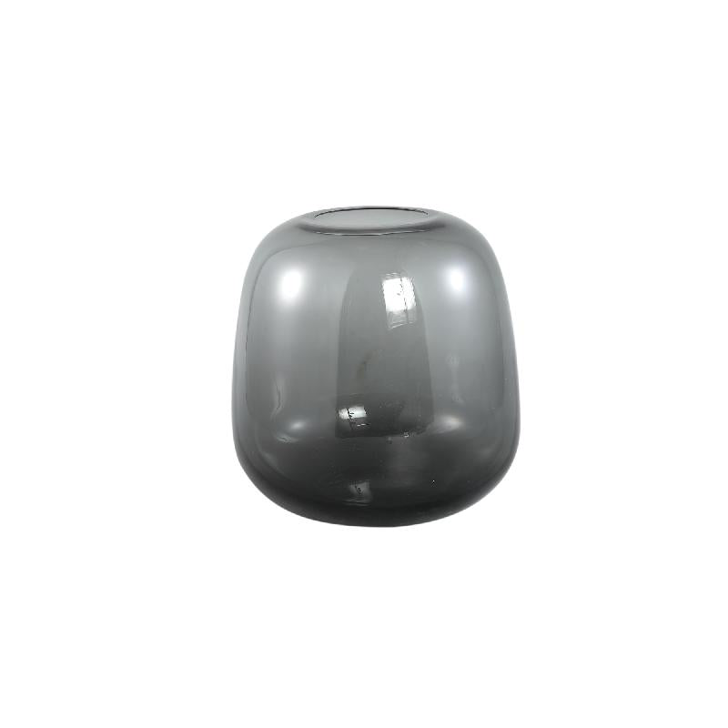 Vase – Runde Form, Glas Material, Dunkelgrau, L – Mexx | PTMD