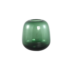 Vase – Green Glass, Round Shape, Solid Glass, Handmade, L – Mexx | PTMD
