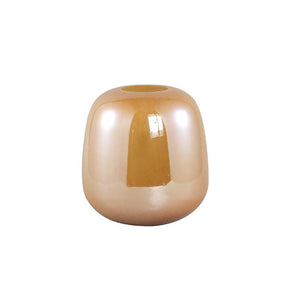 Vase – Glass Material, Round Design, Camel Tone, L – Mexx | PTMD