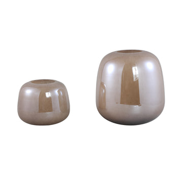Vase - Liver-colored glass, Round shape, Large - Mexx | PTMD