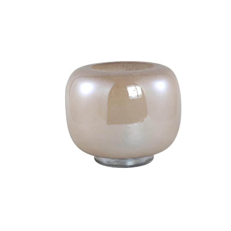 Vase – Runde Form, Glas Material, Braun, Mit Fuß, L – Mexx | PTMD
