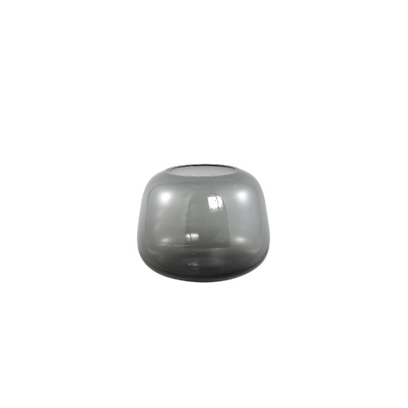 Vase - Dark Grey Glass, Round Shape, Small - Mexx | PTMD