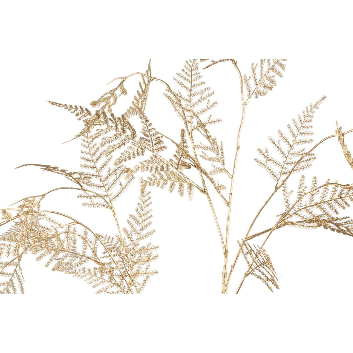 Kunstpflanze - Goldener Farn Spray, Kunststoff, Eisenmetall | PTMD